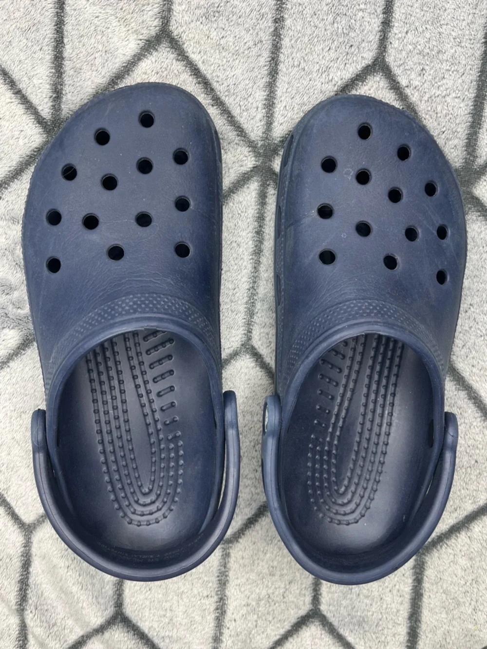 CROCS Classic Navy Clog Sandal Beach w Sport Heel Strap
